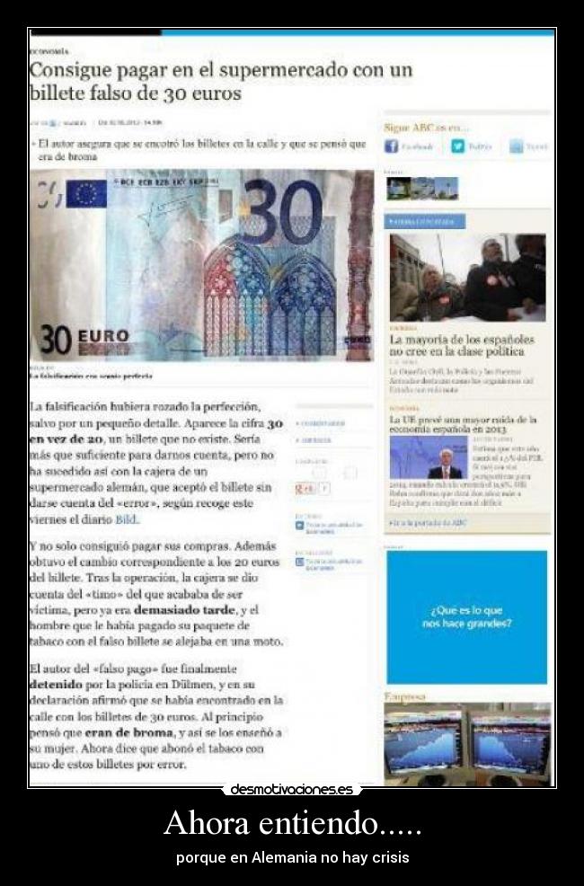 Ahora entiendo..... - porque en Alemania no hay crisis