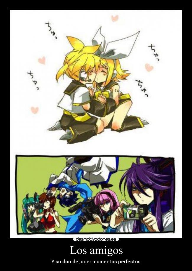 carteles amigos vocaloid rin len desmotivaciones