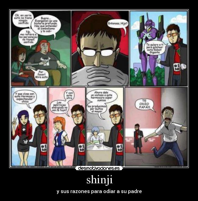 shinji - y sus razones para odiar a su padre