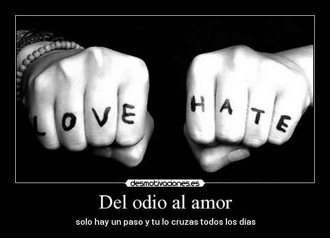 carteles odio amor quiereme amame pero las dos cosas vez desmotivaciones