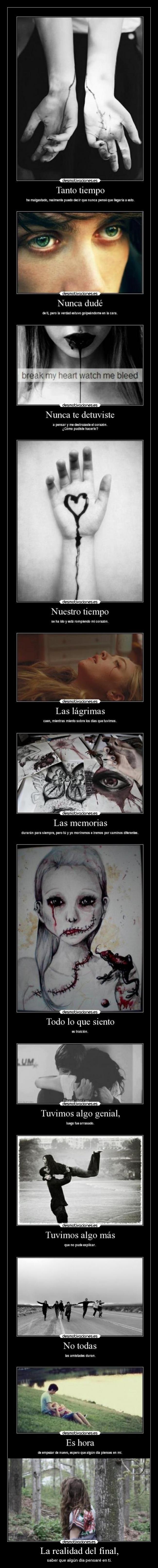 La realidad del final, - 