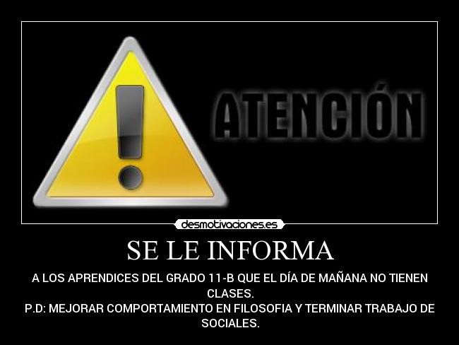 carteles informacion desmotivaciones