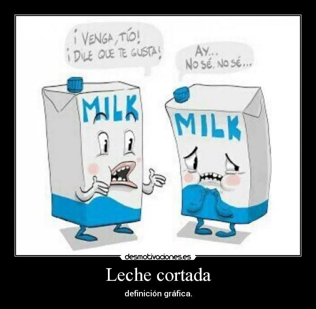 Leche cortada - definición gráfica.