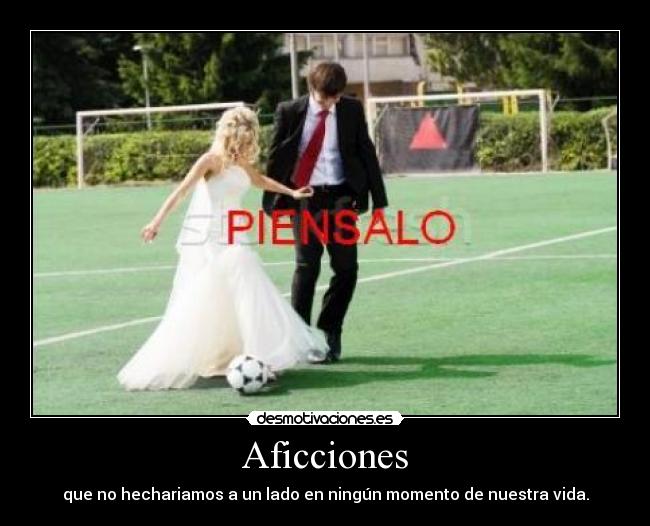 Aficciones - que no hechariamos a un lado en ningún momento de nuestra vida.