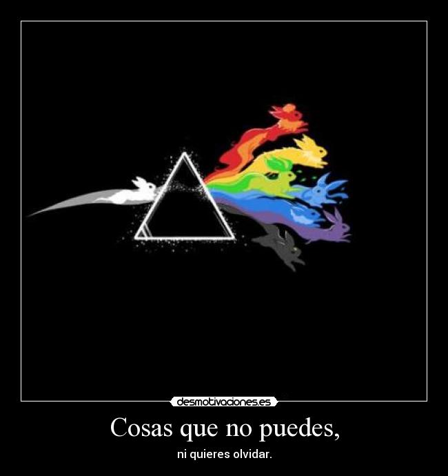Cosas que no puedes, - ni quieres olvidar.