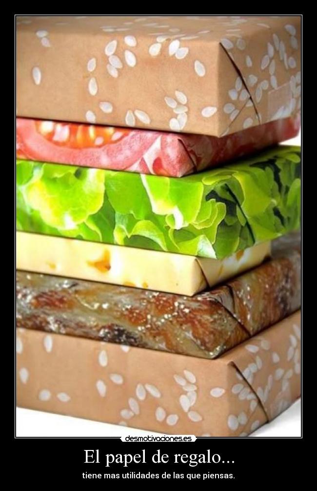 El papel de regalo... - tiene mas utilidades de las que piensas.