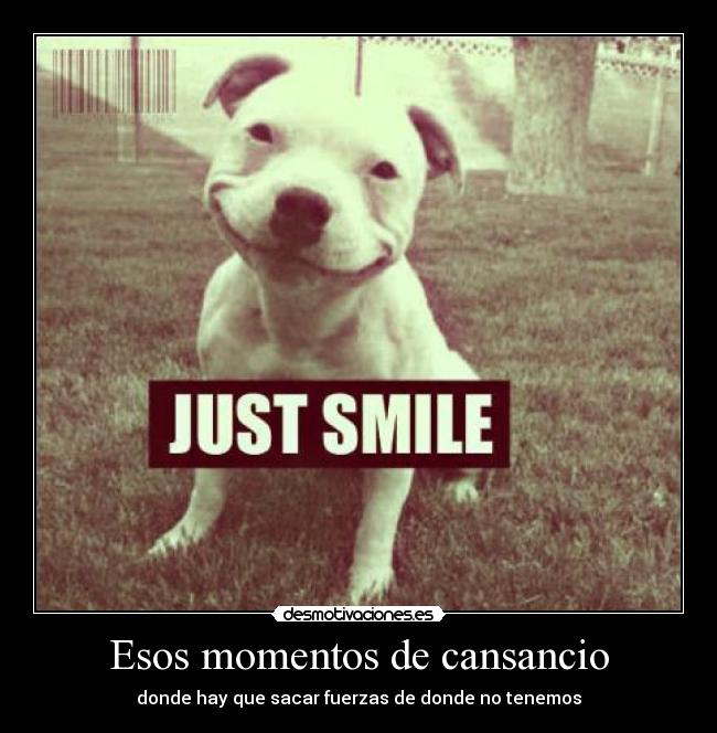 Esos momentos de cansancio - donde hay que sacar fuerzas de donde no tenemos