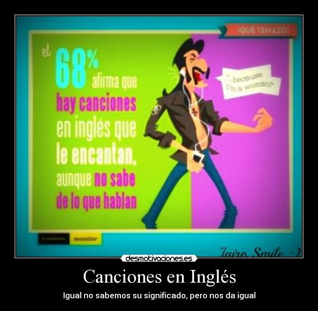 carteles canciones ingles desmotivaciones