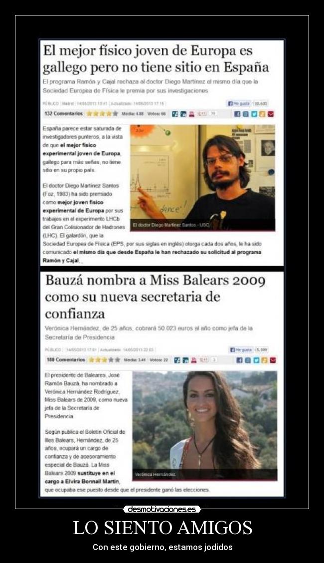 LO SIENTO AMIGOS - Con este gobierno, estamos jodidos