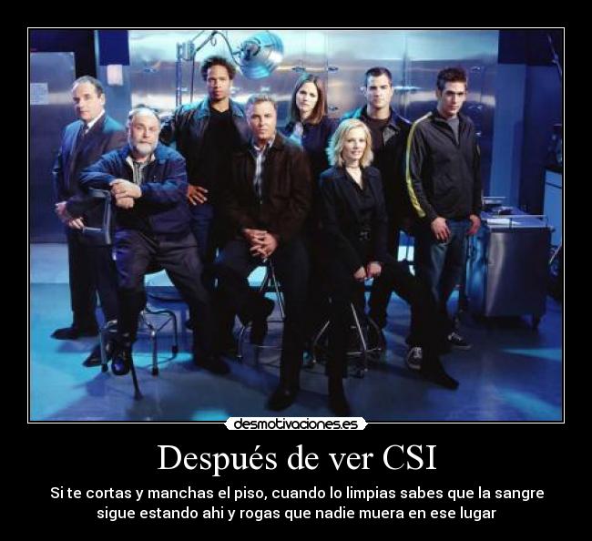 Después de ver CSI -