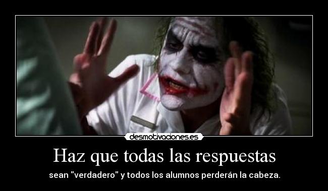 Haz que todas las respuestas - 