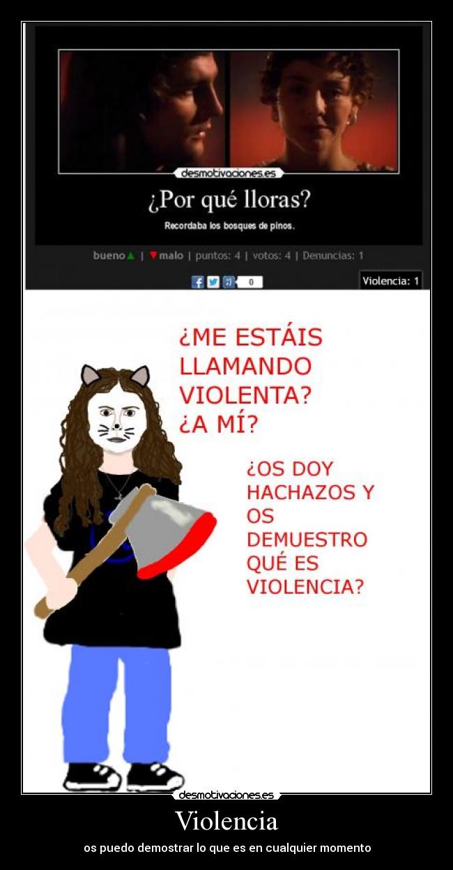 carteles falta brazo aunque ahi parece violencia hacha denuncia falsa desmotivaciones