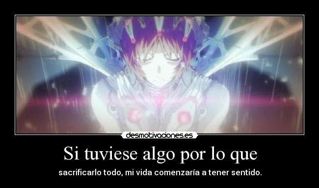 Si tuviese algo por lo que -