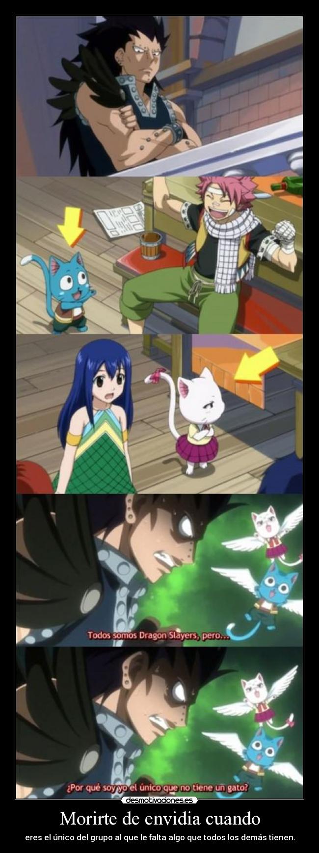 carteles raptorhunters nigatsu harukaze anime manga otaku fairy tail amigos envidia gajeel natsu wendy gato desmotivaciones
