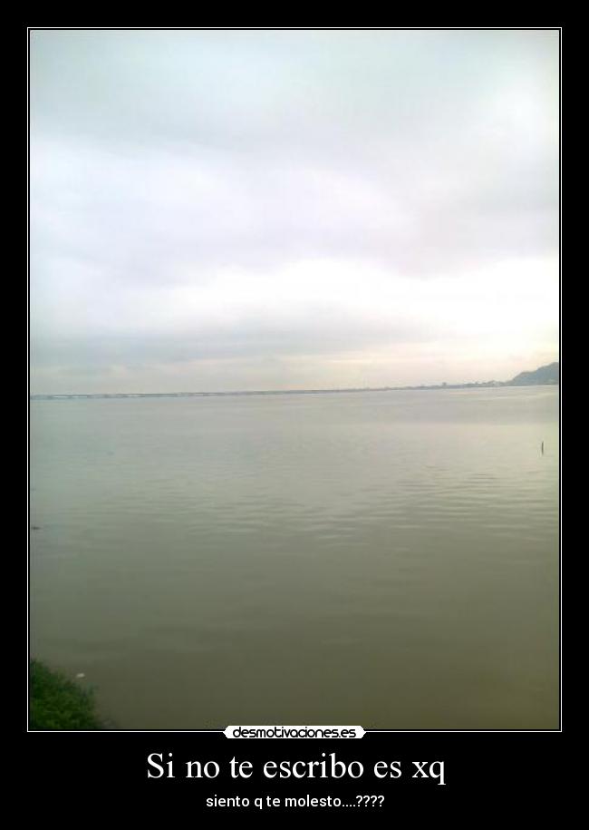 Si no te escribo es xq - siento q te molesto....????