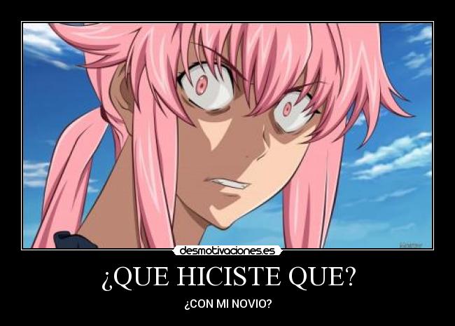 carteles mirai nikki desmotivaciones