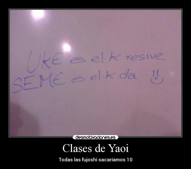 Clases de Yaoi - Todas las fujoshi sacaríamos 10