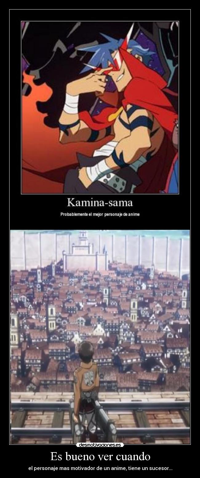 carteles anime eren kamina tenggentoppa shingekinokyojin desmotivaciones