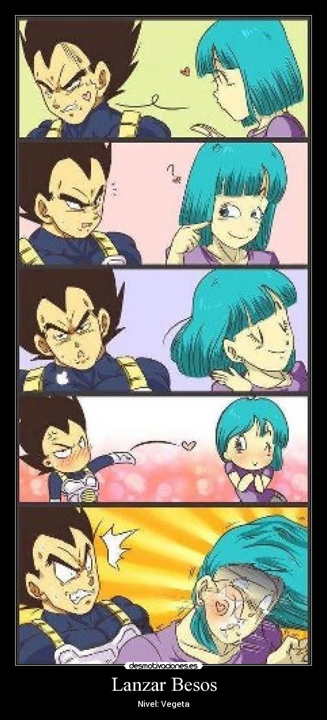 carteles besos vegeta ssj2 desmotivaciones