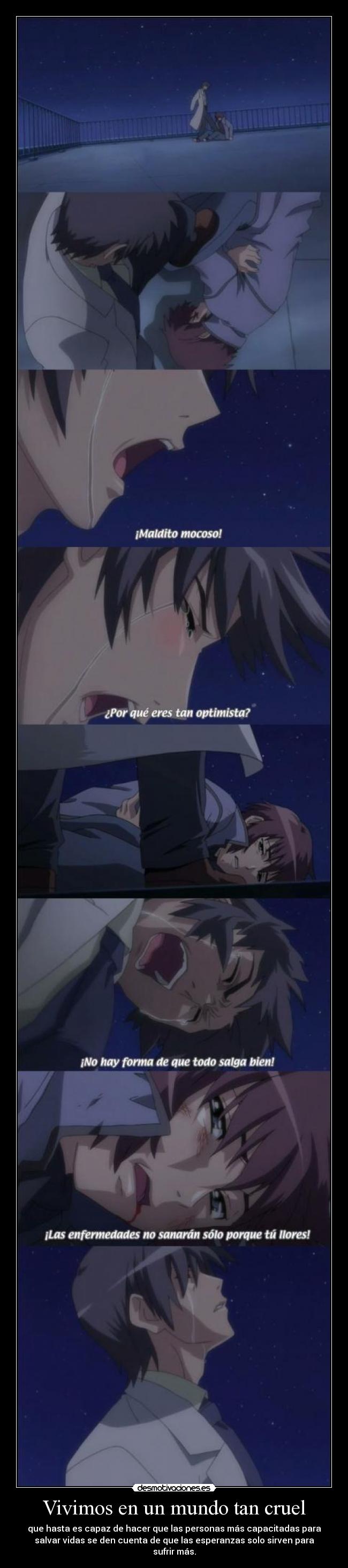 carteles mundo raptorhunters nigatsu harukaze anime manga otaku amor dolor muerte perdida vida doctor esperanza desmotivaciones