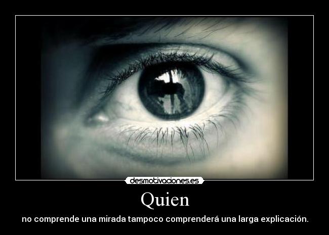 Quien - no comprende una mirada tampoco comprenderá una larga explicación.
