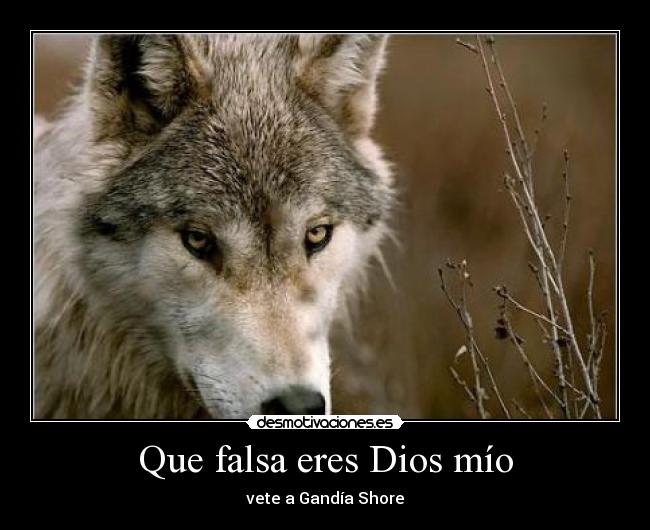 Que falsa eres Dios mío -