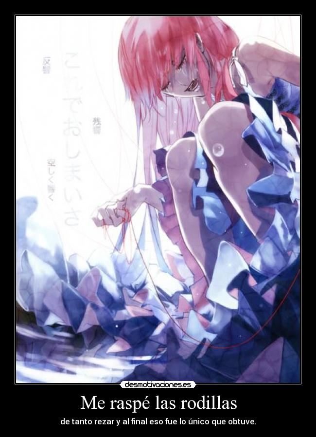 Me raspé las rodillas -