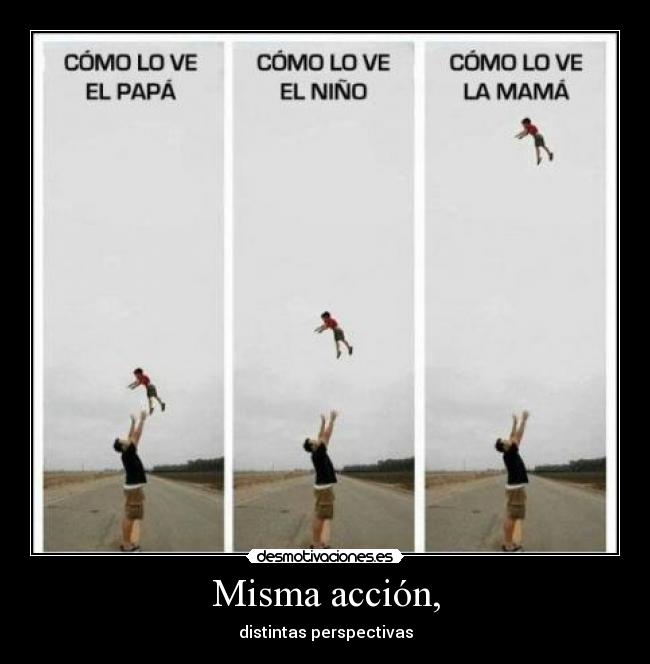 Misma acción, - distintas perspectivas