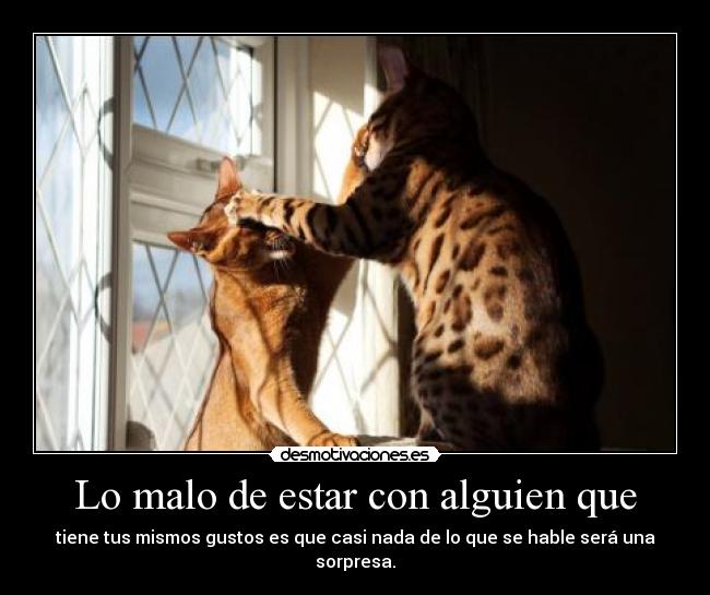 Lo malo de estar con alguien que -