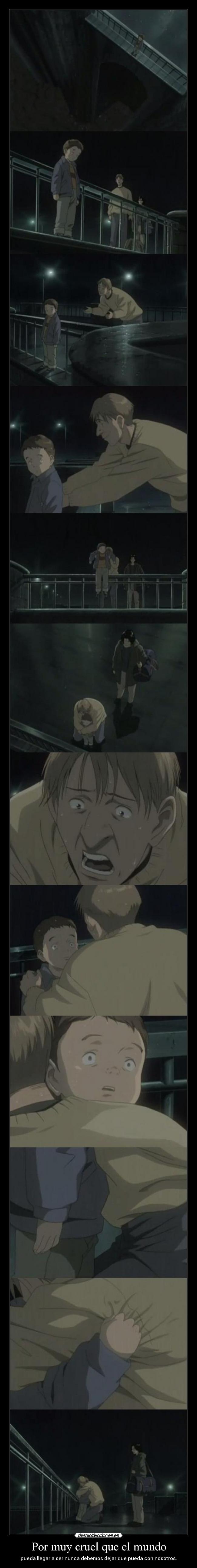 carteles mundo raptorhunters nigatsu harukaze anime manga otaku monster mundo cruel suicidio grimmer kenzo tenma desmotivaciones