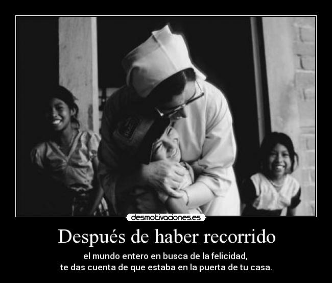 Después de haber recorrido -