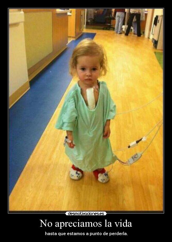 No apreciamos la vida -