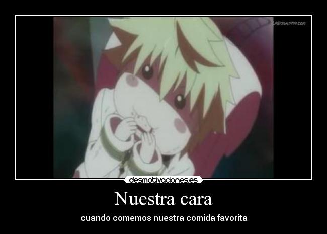 carteles pandora hearts anime nuestra cara comemos comida favorita desmotivaciones