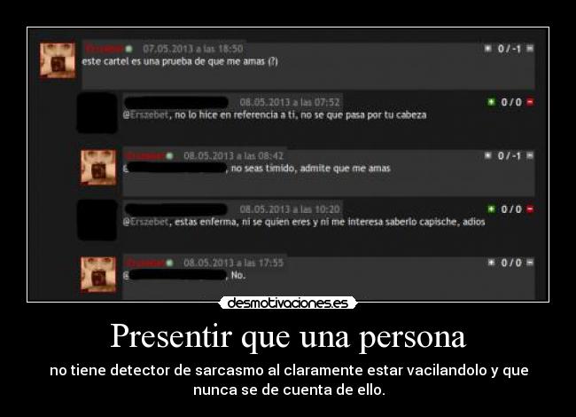 Presentir que una persona - 