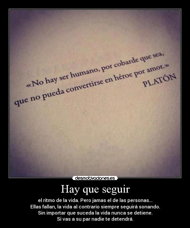 Hay que seguir -