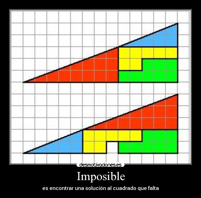 carteles imposible imposible paradoja cuadrado solucion desmotivaciones
