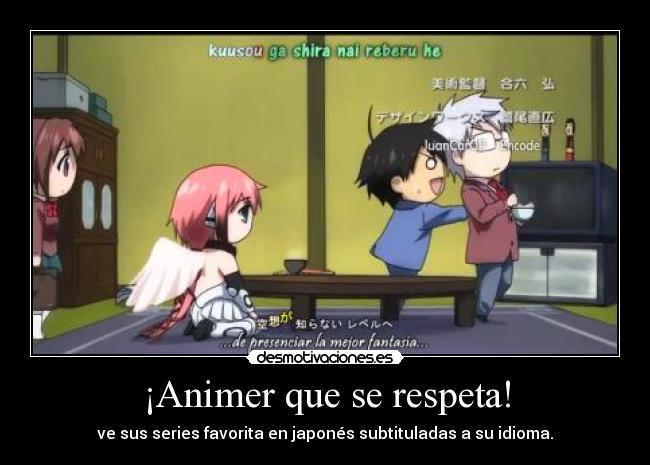 ¡Animer que se respeta! - ve sus series favorita en japonés subtituladas a su idioma.