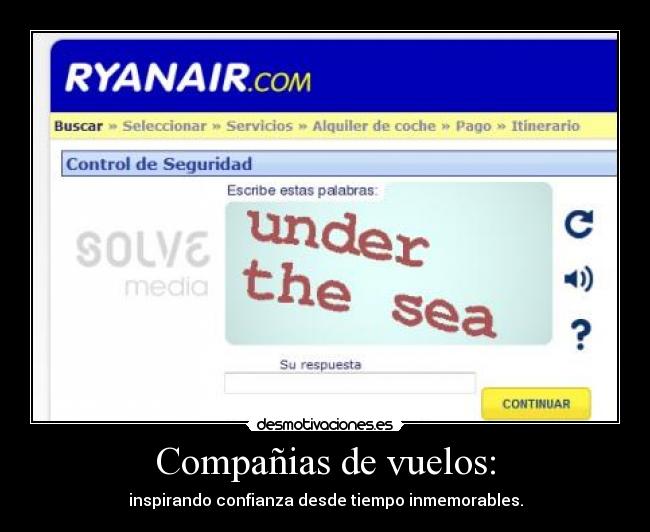 Compañias de vuelos: - inspirando confianza desde tiempo inmemorables.