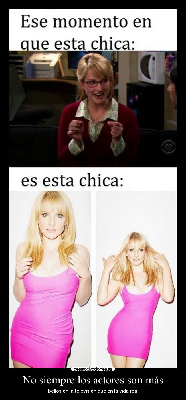 carteles thebigbangtheory bernadette actores chica hermosa wow desmotivaciones