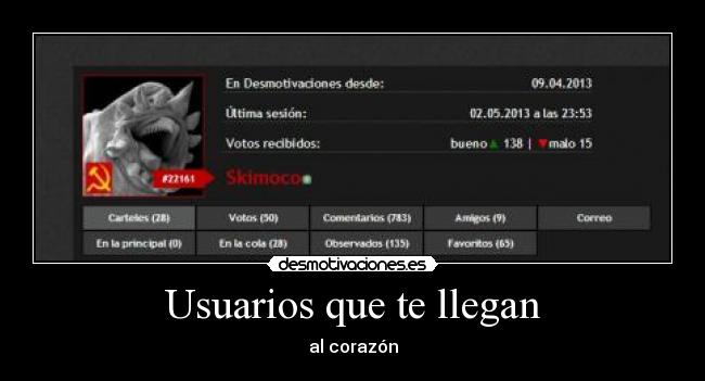 Usuarios que te llegan - al corazón