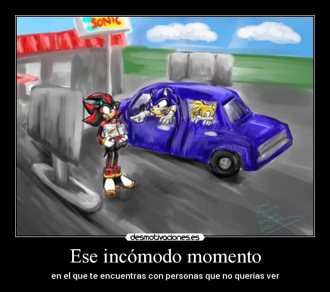 carteles shadow sonic tails desmotivaciones