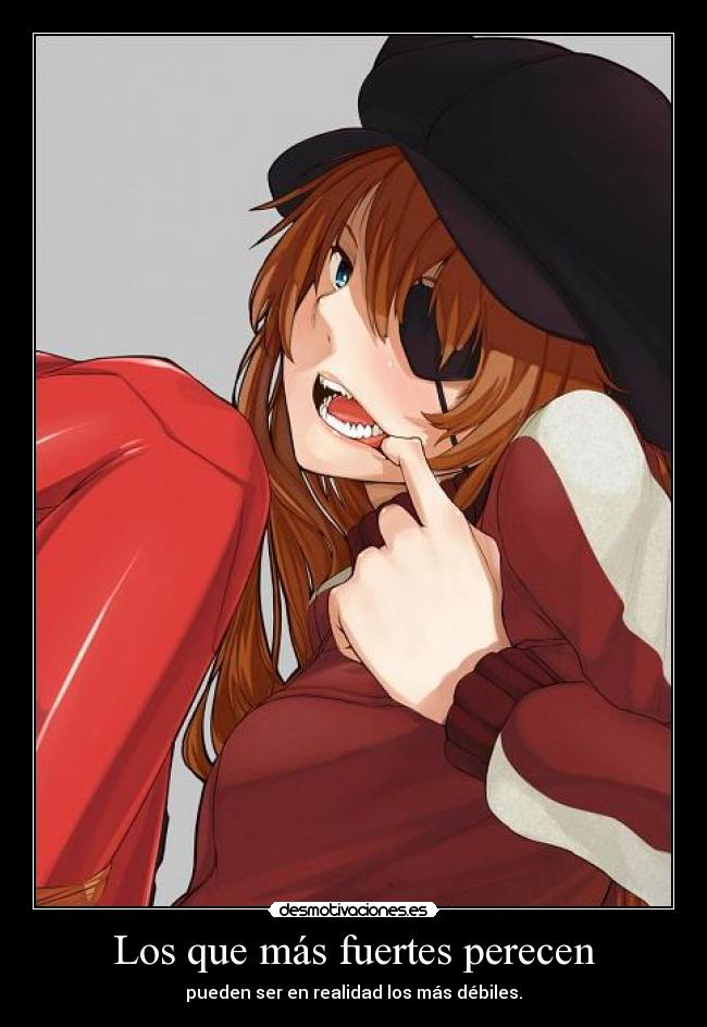 carteles harukaze anime evangelion asuka langley fuerza poder debilidad desmotivaciones
