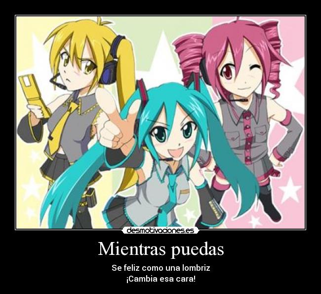 carteles lombriz miku hatsume neru teto triple baka triplemente idiota desmotivaciones