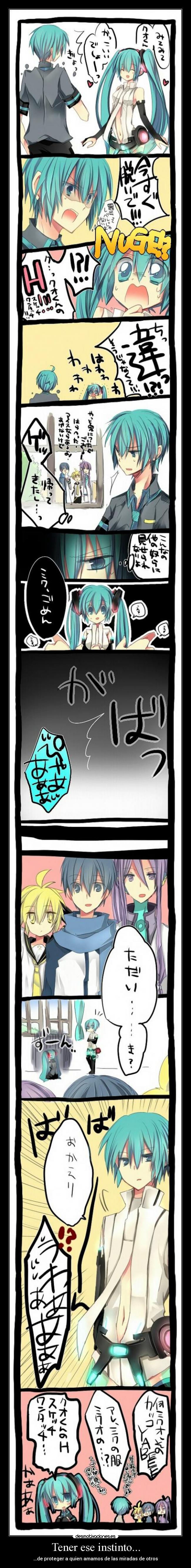 Tener ese instinto... - ...de proteger a quien amamos de las miradas de otros