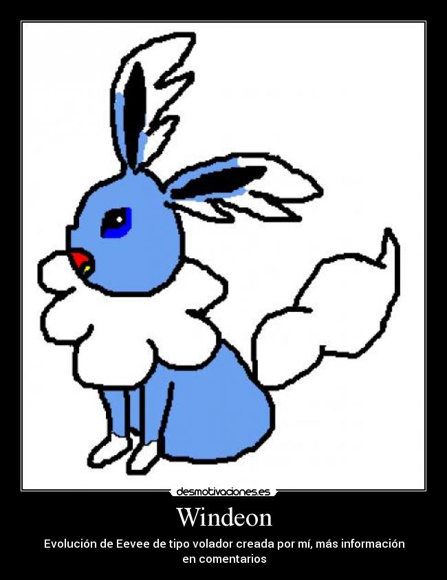 Windeon - Evolución de Eevee de tipo volador creada por mí, más información en comentarios