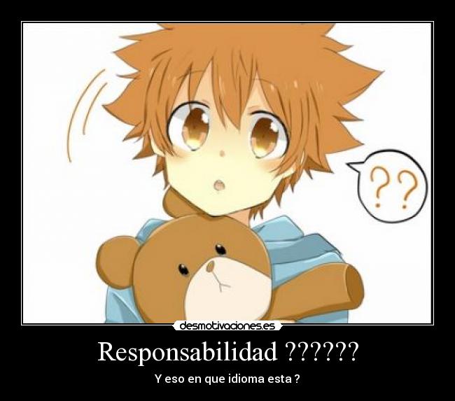 Responsabilidad ?????? - Y eso en que idioma esta ?
