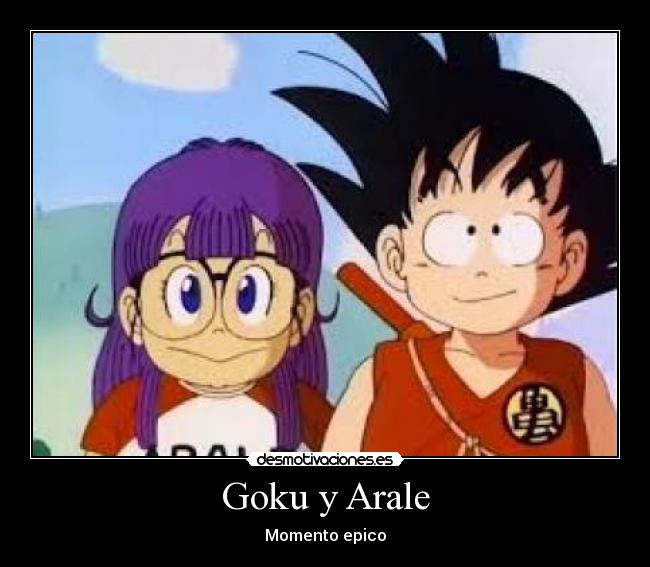 Goku y Arale -