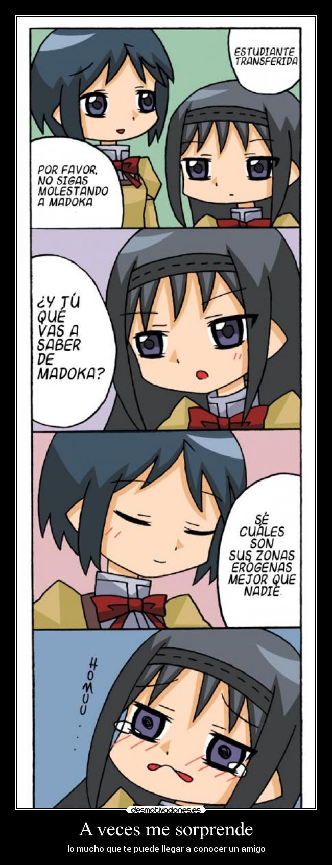 carteles anime shinigamisempai mahou shoujo madoka magica veces sorprende mucho que puede llegar desmotivaciones