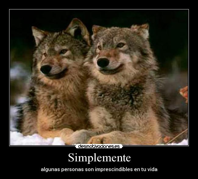 Simplemente - algunas personas son imprescindibles en tu vida