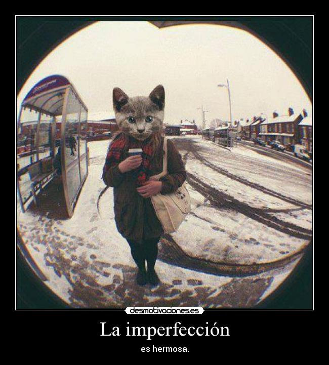 La imperfección - es hermosa.
